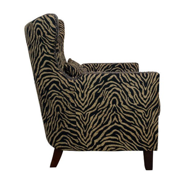 Instinct Wingback Armchair with Brass Studs