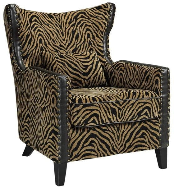 Instinct Wingback Armchair with Brass Studs