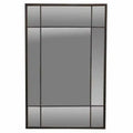 Iron Window Wall Mirror - Black