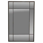 Iron Window Wall Mirror - Black