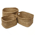 Jute Basket set/3 Door Handle