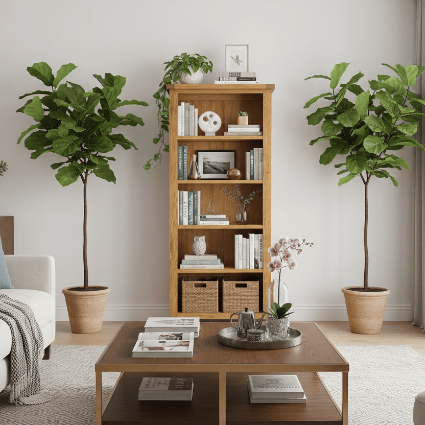 Kensington Oak Bookcase - 1800x600