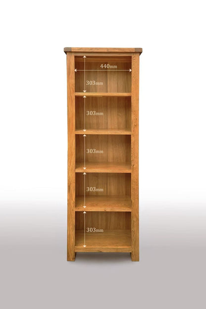 Kensington Oak Bookcase - 1800x600