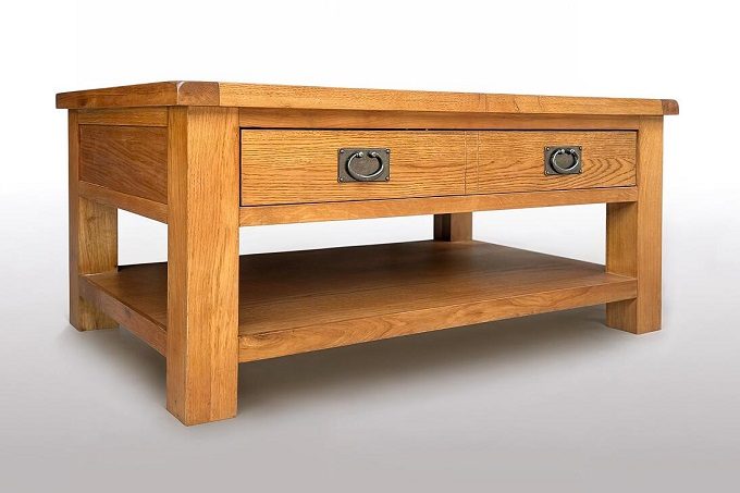 Kensington Oak Coffee Table with One Drawer
