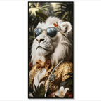 King Lion Framed Canvas Wall Art