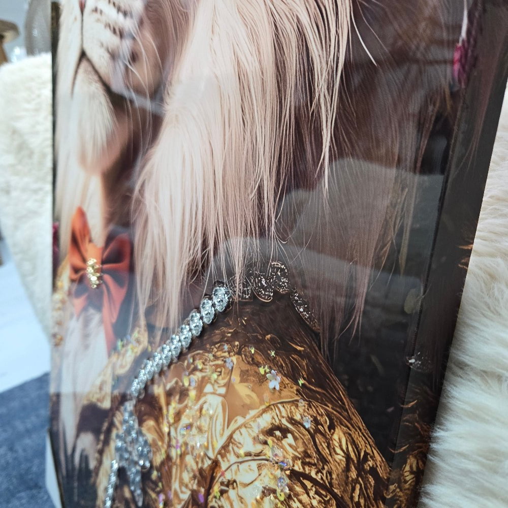 King Lion Framed Canvas Wall Art