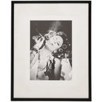 Lady with a Cigar Glass Framed Wall Art
