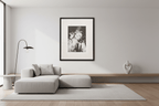 Lady with a Cigar Glass Framed Wall Art