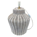 Rattan White Lamp Base Sml