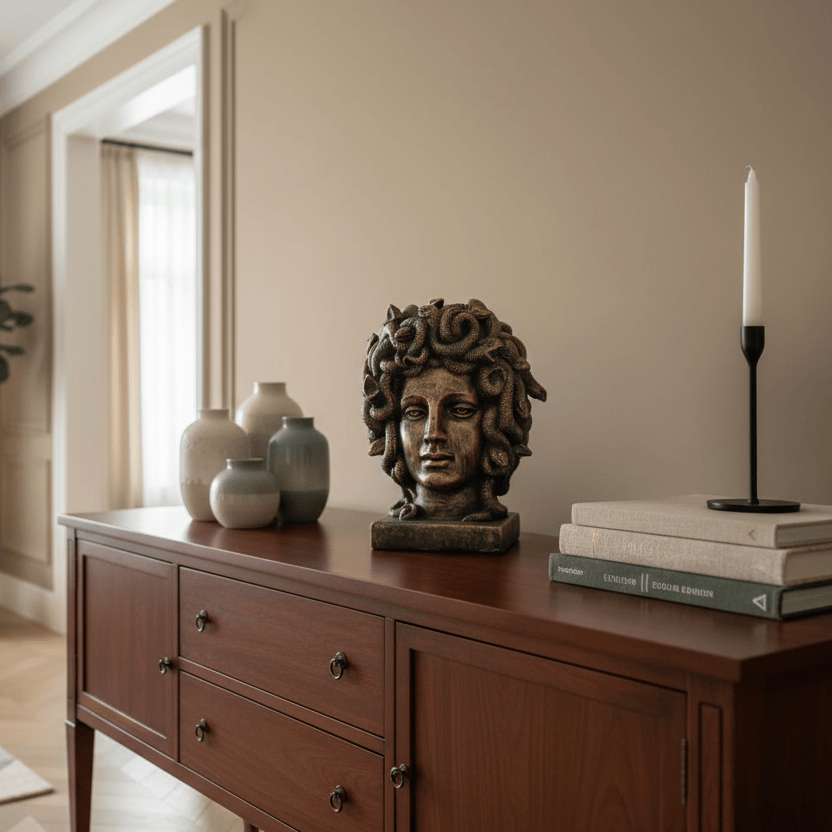 Large Medusa Head Statue - Indoor/Outdoor