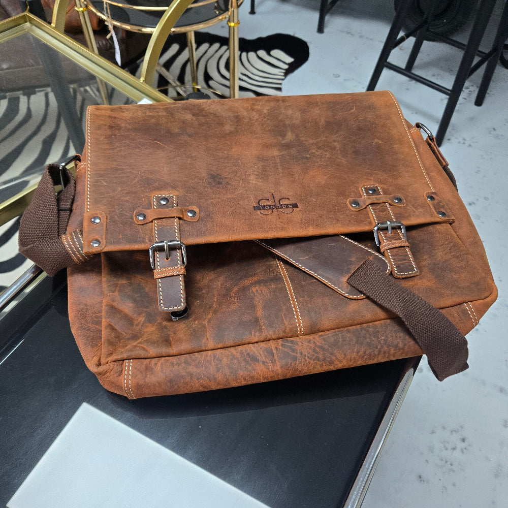 Leather Laptop Bag - The Fieldman at Online8 Furniture Auckland NZ