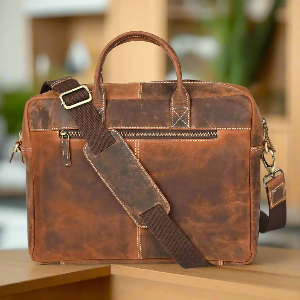 Leather Laptop Bag - The Kauri at Online8 Furniture Auckland NZ