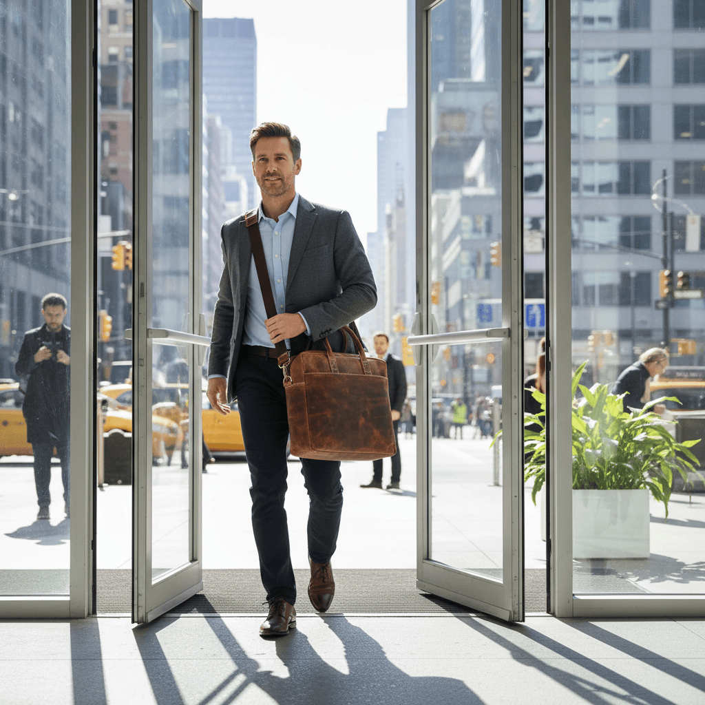 Leather Laptop Bag - The Kauri at Online8 Furniture Auckland NZ