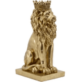 Lion with Crown Statue - Gold
