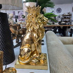Lion with Crown Statue - Gold