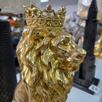 Lion with Crown Statue - Gold