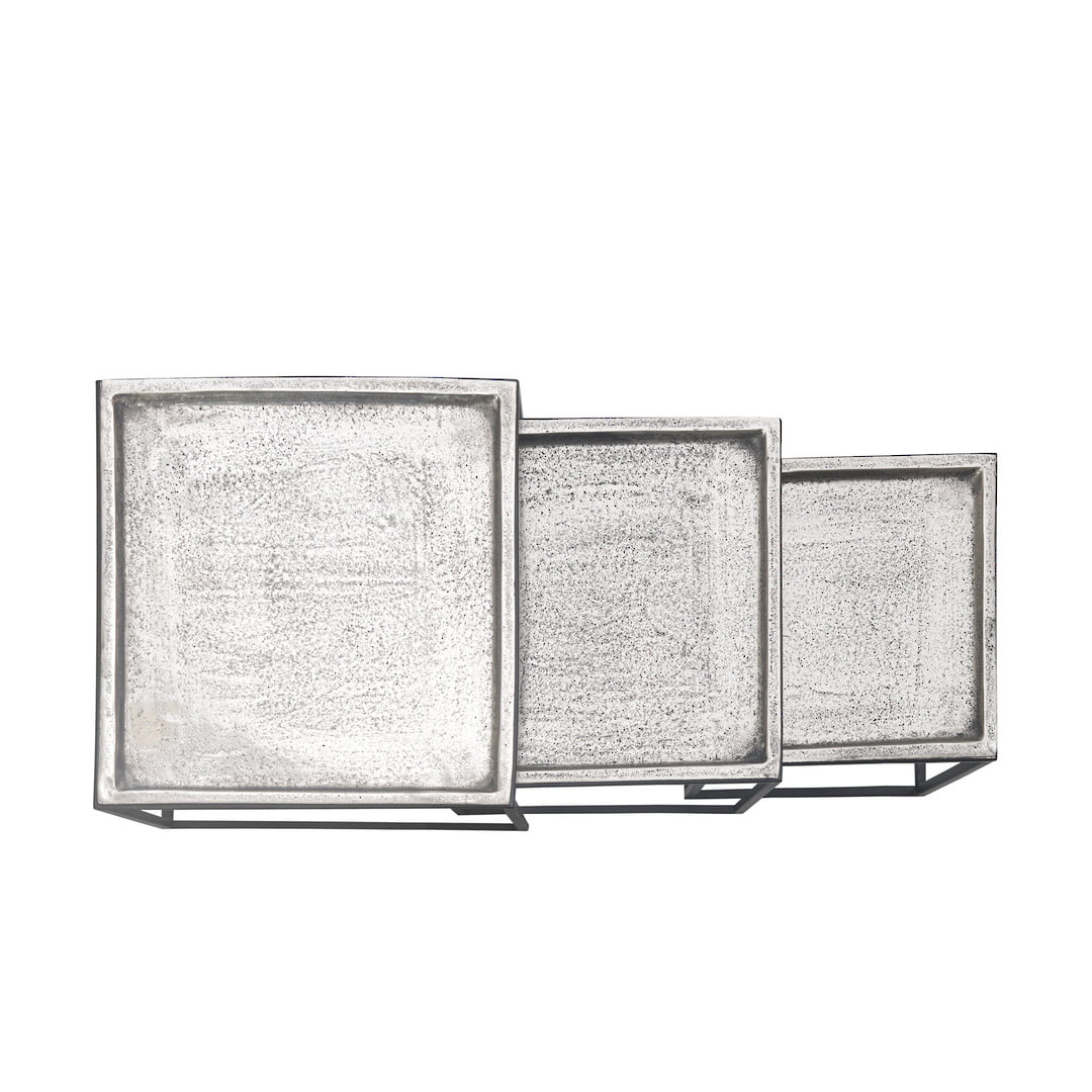 Lisbon Aluminium and Iron Side Table Set of 3 at Online8 Furniture Auckland NZ