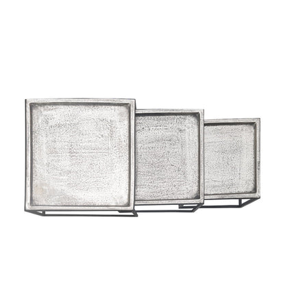 Lisbon Aluminium and Iron Side Table Set of 3 at Online8 Furniture Auckland NZ