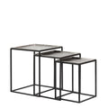 Lisbon Aluminium and Iron Side Table Set of 3 at Online8 Furniture Auckland NZ