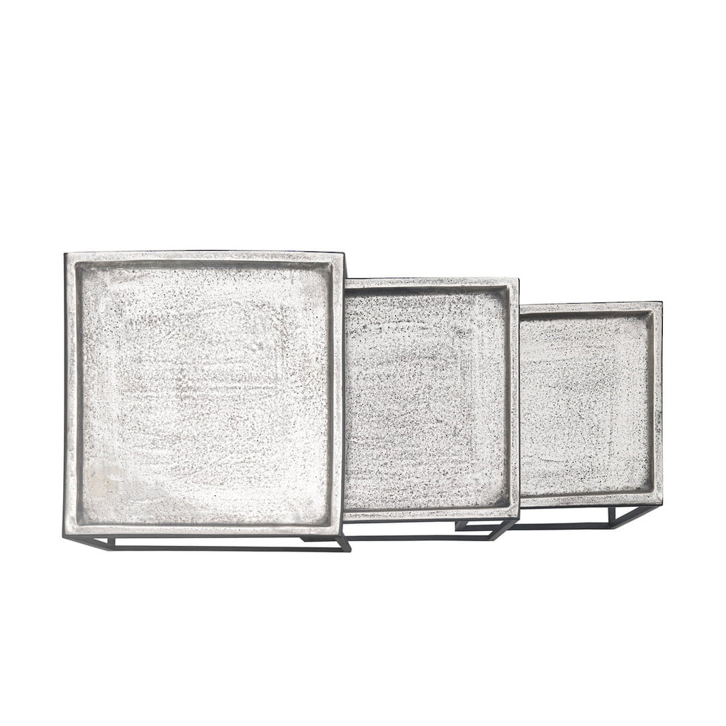 Lisbon Aluminium and Iron Side Table Set of 3 at Online8 Furniture Auckland NZ