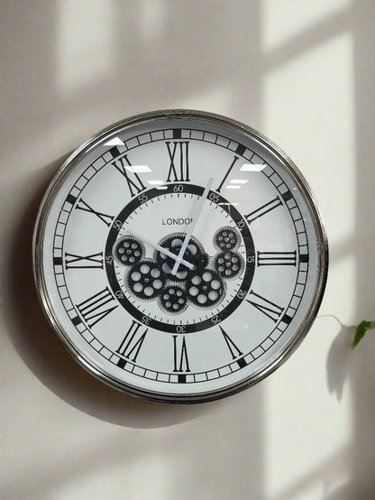 London Gear Wall Clock - White