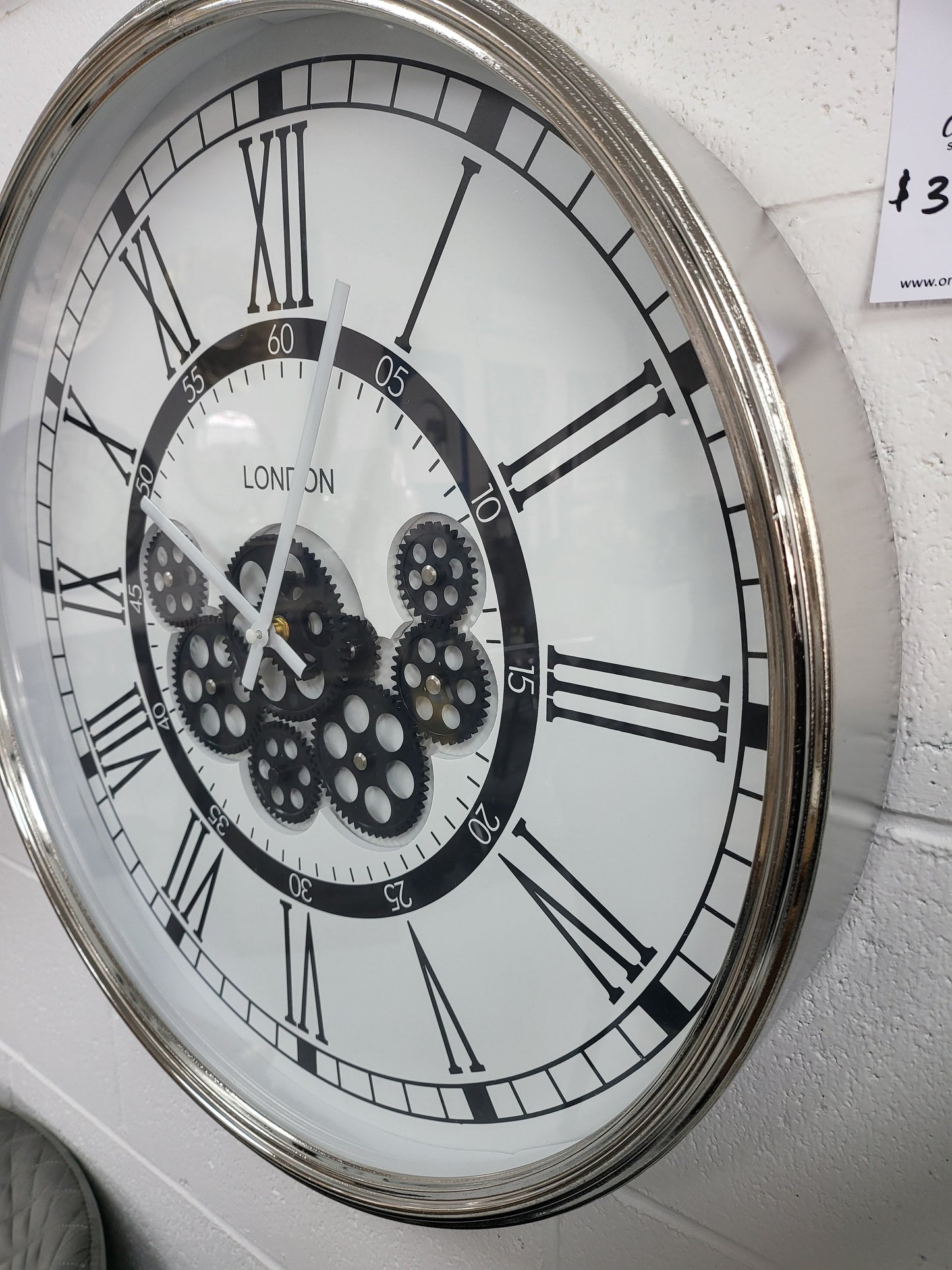 London Gear Wall Clock - White