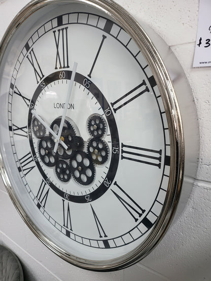 London Gear Wall Clock - White
