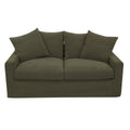 Lucca 2 Seater Slipcover Sofa - Olive
