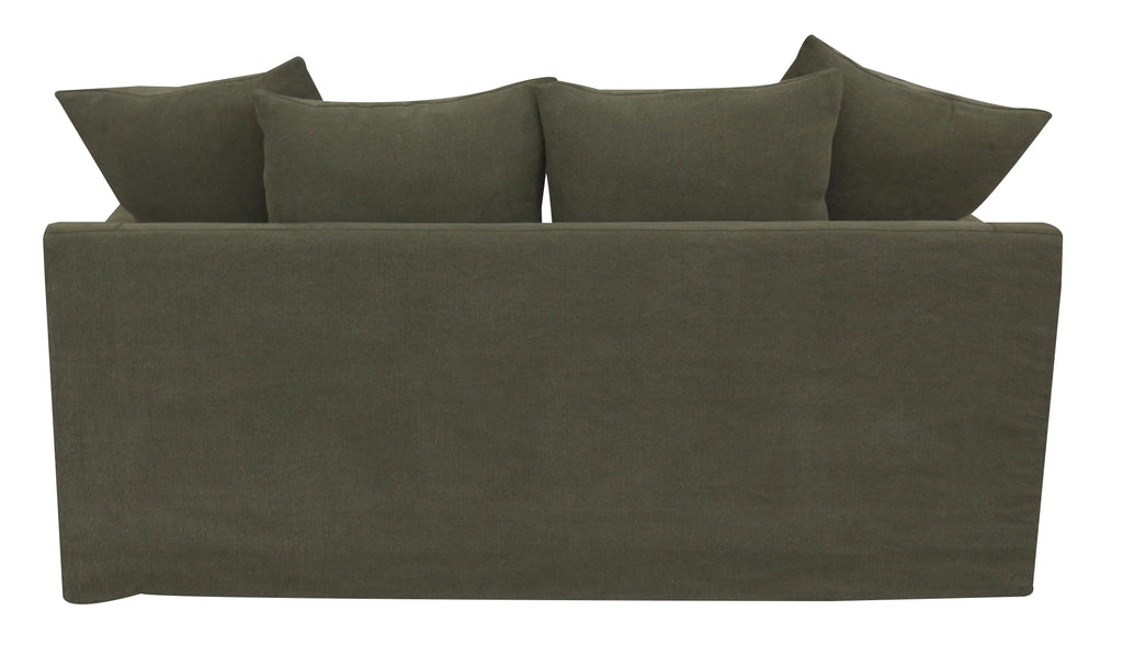 Lucca 2 Seater Slipcover Sofa - Olive