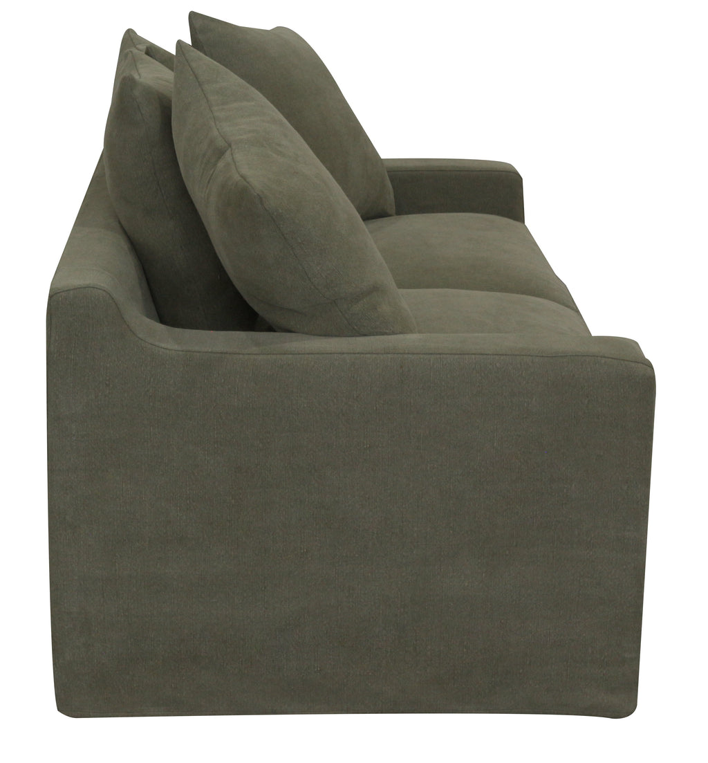 Lucca 2 Seater Slipcover Sofa - Olive