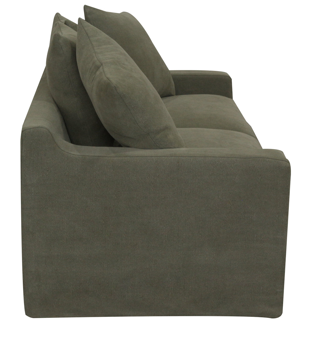 Lucca 2 Seater Slipcover Sofa - Olive