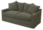 Lucca 2 Seater Slipcover Sofa - Olive