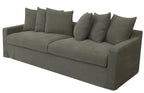 Lucca 3 Seater Slipcover Sofa - Olive