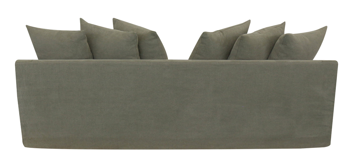 Lucca 3 Seater Slipcover Sofa - Olive