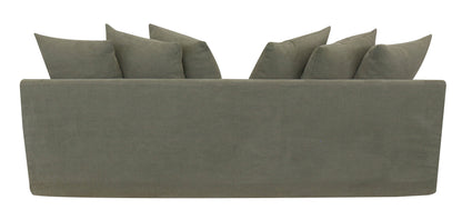 Lucca 3 Seater Slipcover Sofa - Olive