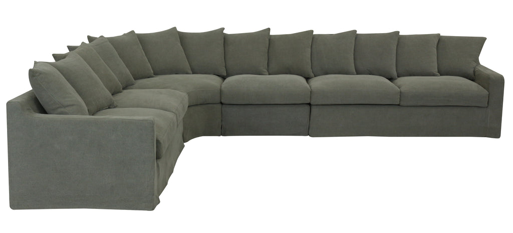 Lucca Modular Slipcover Lounge Suite - Olive