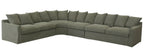 Lucca Modular Slipcover Lounge Suite - Olive