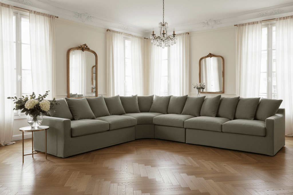 Lucca Modular Slipcover Lounge Suite - Olive