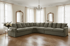 Lucca Modular Slipcover Lounge Suite - Olive