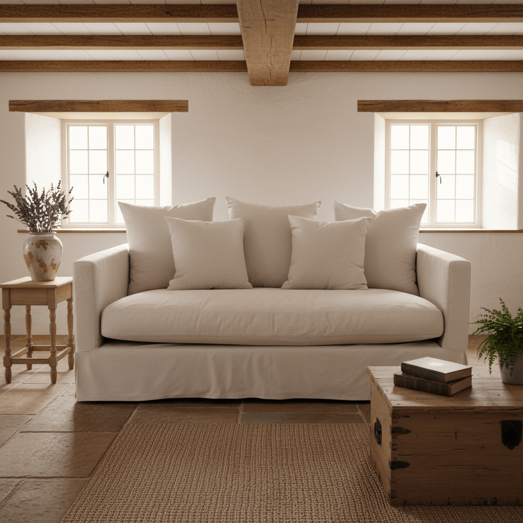 Luxe 2-Seat Slipcover Sofa | Sand