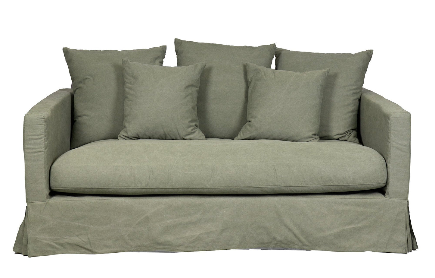 Luxe 2-Seater Slipcover Sofa | Forest Green