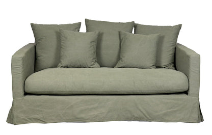 Luxe 2-Seater Slipcover Sofa | Forest Green