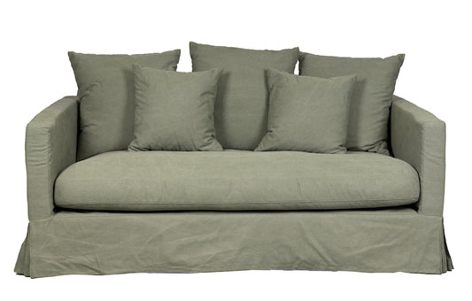 Luxe 2-Seater Slipcover Sofa | Forest Green
