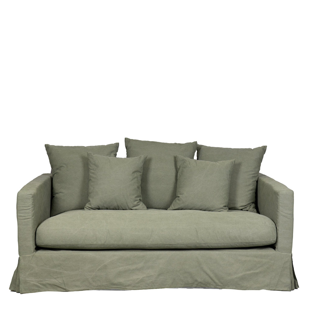 Luxe 2-Seater Slipcover Sofa | Forest Green