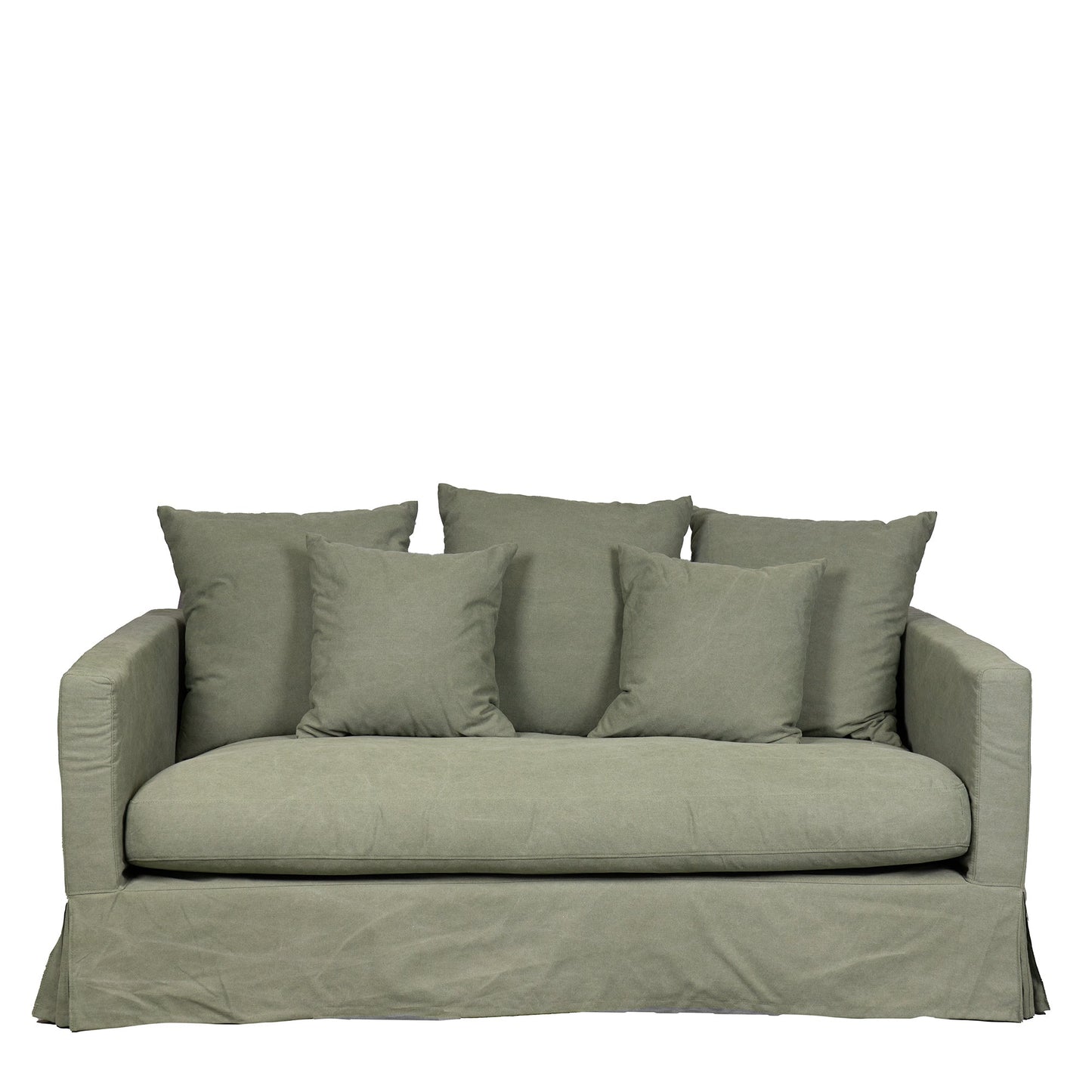 Luxe 2-Seater Slipcover Sofa | Forest Green