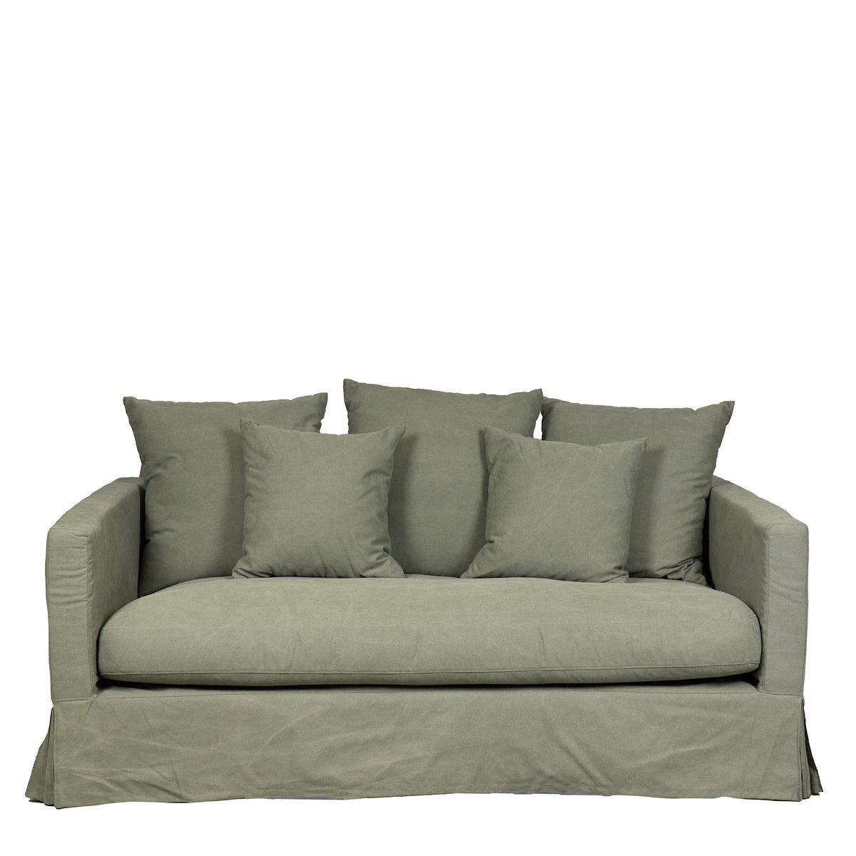 Luxe 2-Seater Slipcover Sofa | Forest Green