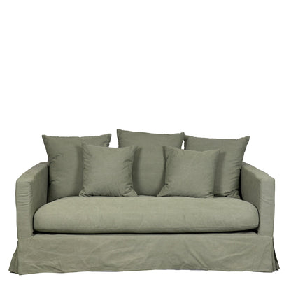 Luxe 2-Seater Slipcover Sofa | Forest Green