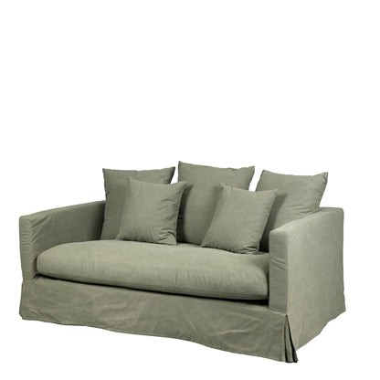 Luxe 2-Seater Slipcover Sofa | Forest Green