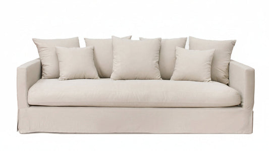 Luxe 4-Seater Slipcover Sofa | Sand