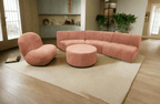 Maddie Casual Boucle Chair - Berry